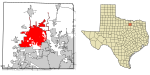 Denton County Texas Incorporated Areas Denton highlighted